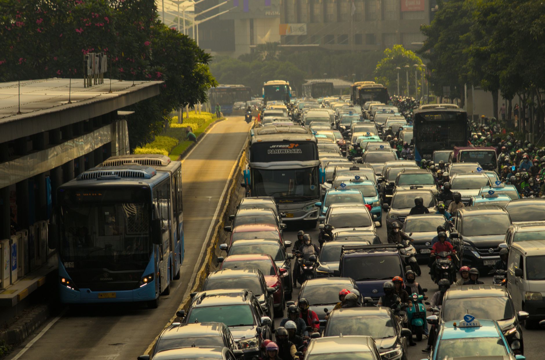 summer traffic jam