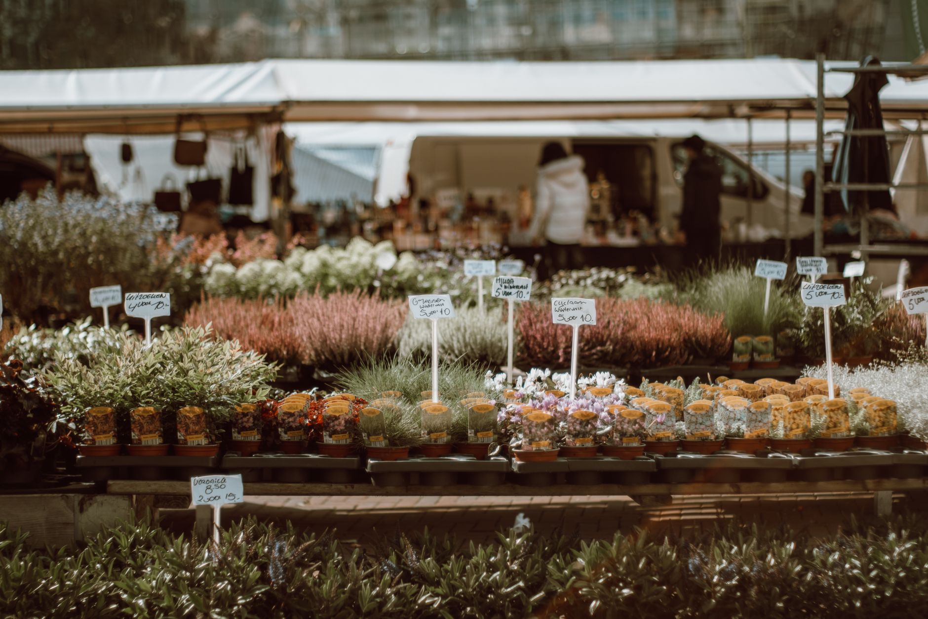 summer market stalls